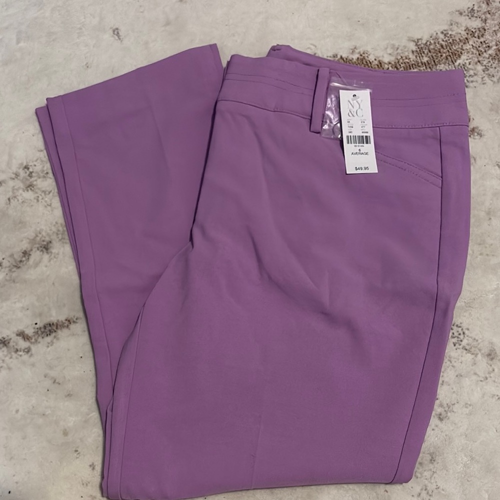 NY & Co. Cropped Purple Pants / 6